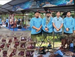 PLN Nusantara Power UP Sebalang Berbagi Kebahagiaan, 1.500 Paket Daging Dibagikan ke Warga Dusun Sekitar PLTU