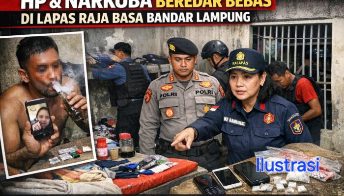 LEMAHNYA PENGAWASAN DI LAPAS KELAS I RAJA BASA BANDAR LAMPUNG HP DAN NARKOBA DIDUGA BEREDAR BEBAS DI DALAM SEL