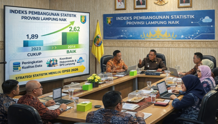 Indeks Pembangunan Statistik Lampung Naik, Diskominfotik Perkuat Tata Kelola Statistik Jelang EPSS 2026