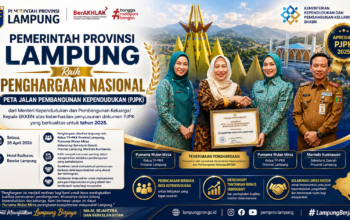 Pemerintah Provinsi Lampung Raih Penghargaan Nasional Peta Jalan Pembangunan Kependudukan