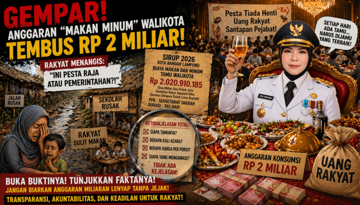 GEMPAR! ANGgaran “MAKAN MINUM” WALIKOTA TEMBUS RP 2 MILIAR, RAKYAT MENANGIS “INI PESTA RAJA ATAU PEMERINTAHAN?!