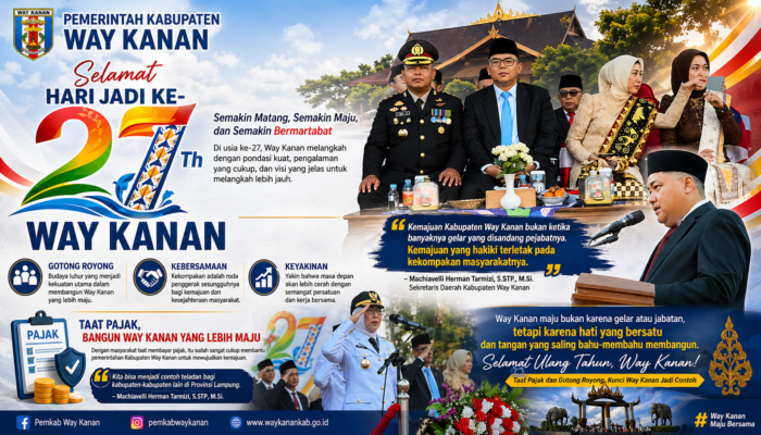 Pesan Mendalam di HUT ke-27 Taat Pajak dan Gotong Royong, Kunci Way Kanan Jadi Contoh