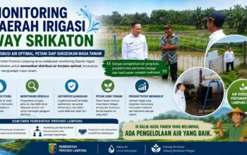 Monitoring Irigasi Way Srikaton Dilakukan Intensif, Pastikan Distribusi Air Optimal Hadapi Masa Tanam