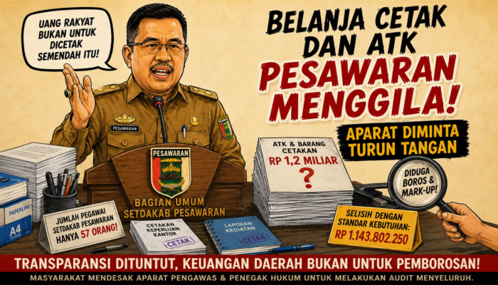 Belanja Cetak dan ATK Pesawaran Menggila, Aparat Diminta Turun Tangan