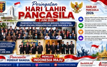 Pemerintah Provinsi Lampung dan Forkopimda Gelar Upacara Peringatan Hari Lahir Pancasila 2026