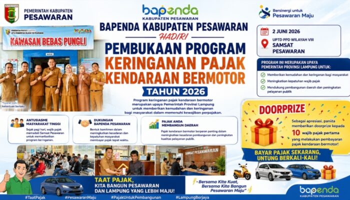 Bapenda Kabupaten Pesawaran Hadiri Pembukaan Program Keringanan Pajak Kendaraan Bermotor Tahun 2026