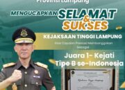 DPRD Lampung Apresiasi Prestasi Nasional Kejati Lampung Raih Juara I Komjak RI