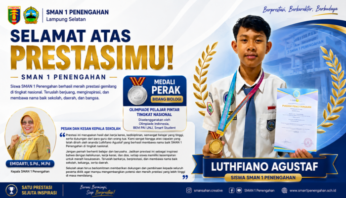 Siswa SMAN 1 Penengahan Raih Medali Perak Olimpiade Biologi Tingkat Nasional
