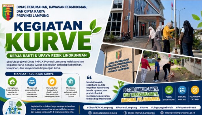 Pegawai Dinas PKPCK Lampung Gelar Kegiatan Kurve, Perkuat Kebersamaan dan Budaya Kerja Bersih