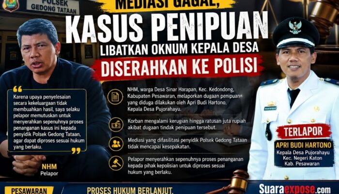 Mediasi Dugaan Penipuan Libatkan Oknum Kepala Desa Gagal Capai Kesepakatan, Pelapor Serahkan Proses ke Polisi