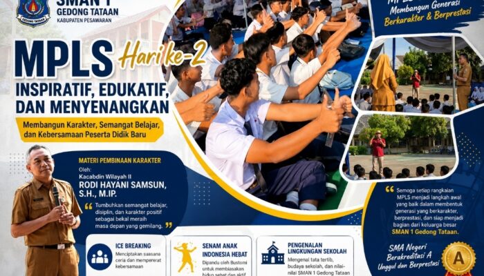 MPLS Hari Kedua SMAN 1 Gedong Tataan Berlangsung Inspiratif, Tanamkan Karakter Positif dan Semangat Belajar Siswa Baru