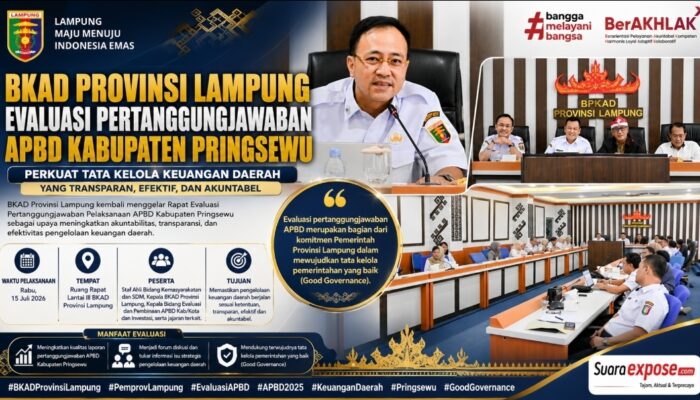BKAD Provinsi Lampung Evaluasi Pertanggungjawaban APBD Kabupaten Pringsewu, Perkuat Tata Kelola Keuangan Daerah