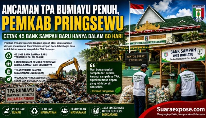 Ancaman TPA Bumiayu Penuh, Pemkab Pringsewu Percepat Pembentukan 45 Bank Sampah Baru