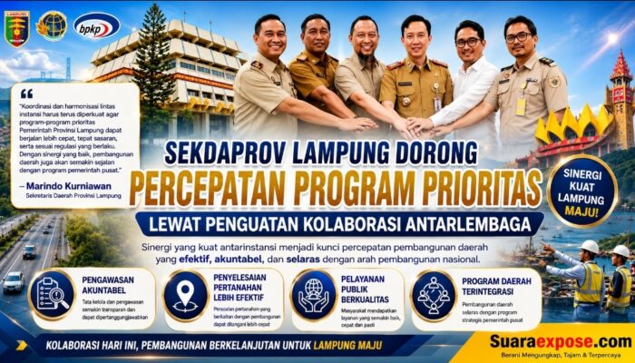 Sekdaprov Lampung Dorong Percepatan Program Prioritas Melalui Penguatan Kolaborasi Antarlembaga