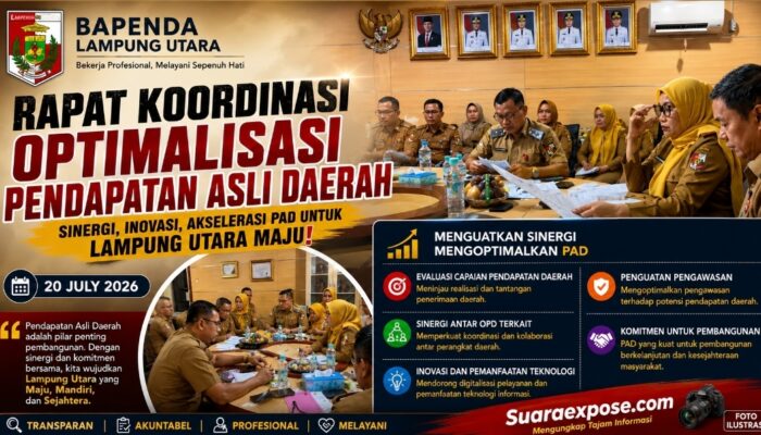 Bapenda Lampung Utara Gelar Rapat Koordinasi Optimalisasi Pendapatan Asli Daerah (PAD)