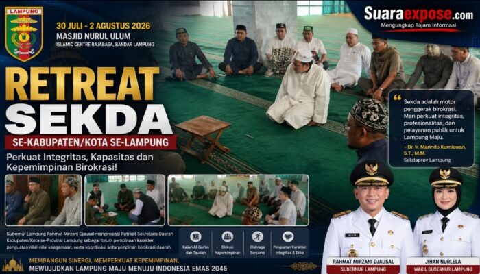 Retreat Sekda se-Lampung Resmi Dimulai, Perkuat Integritas dan Kapasitas Kepemimpinan Birokrasi