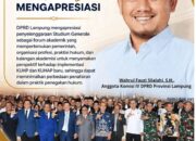 Komisi IV DPRD Provinsi Lampung Hadiri Studium Generale Implementasi KUHP dan KUHAP Baru di UBL