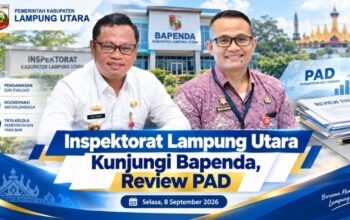 Inspektorat Lampung Utara Kunjungi Bapenda dalam Rangka Review PAD