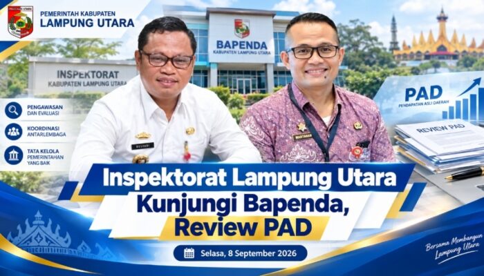 Inspektorat Lampung Utara Kunjungi Bapenda dalam Rangka Review PAD