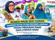 Bunda PAUD Way Kanan Dampingi Ketua TP PKK Provinsi Lampung Tinjau Program PAUD dan Literasi Anak