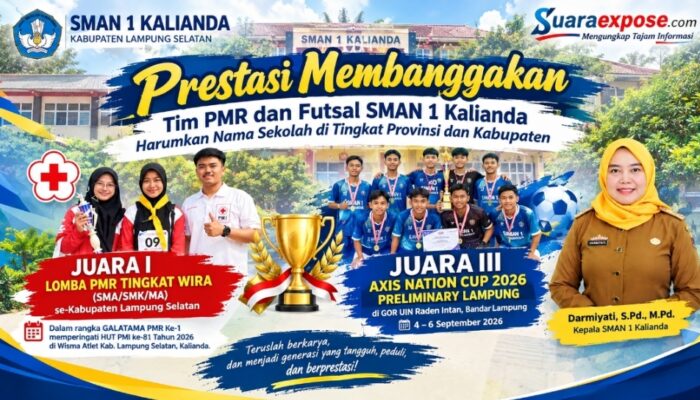 Prestasi Membanggakan, Tim PMR dan Futsal SMAN 1 Kalianda Harumkan Nama Sekolah di Tingkat Provinsi dan Kabupaten