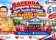 BAPENDA Lampung Utara Ikuti Senam Bersama Peringati Hari Olahraga Nasional 2026
