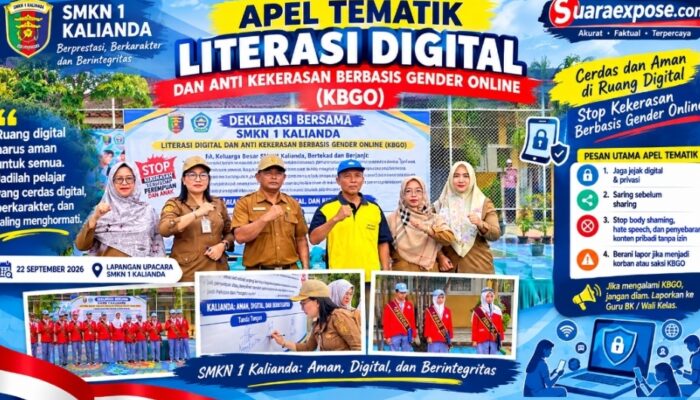 SMKN 1 Kalianda Gelar Apel Tematik Literasi Digital dan Pencegahan Kekerasan Berbasis Gender Online