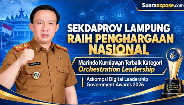 Sekdaprov Lampung Marindo Kurniawan Raih Penghargaan Nasional, Perkuat Kepemimpinan Transformasi Digital
