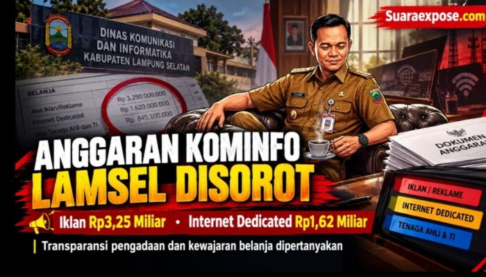 Dokumen Anggaran Dinas Kominfo Lampung Selatan Bocor: Proyek Iklan Rp3,25 Miliar dan Internet Rp1,62 Miliar Diduga Tabrak Aturan