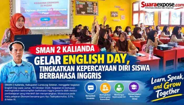 SMAN 2 Kalianda Gelar English Day, Tingkatkan Kepercayaan Diri Siswa Berbahasa Inggris