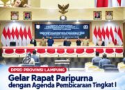 DPRD Lampung Gelar Paripurna, Bahas Dua Raperda Prakarsa Pemprov